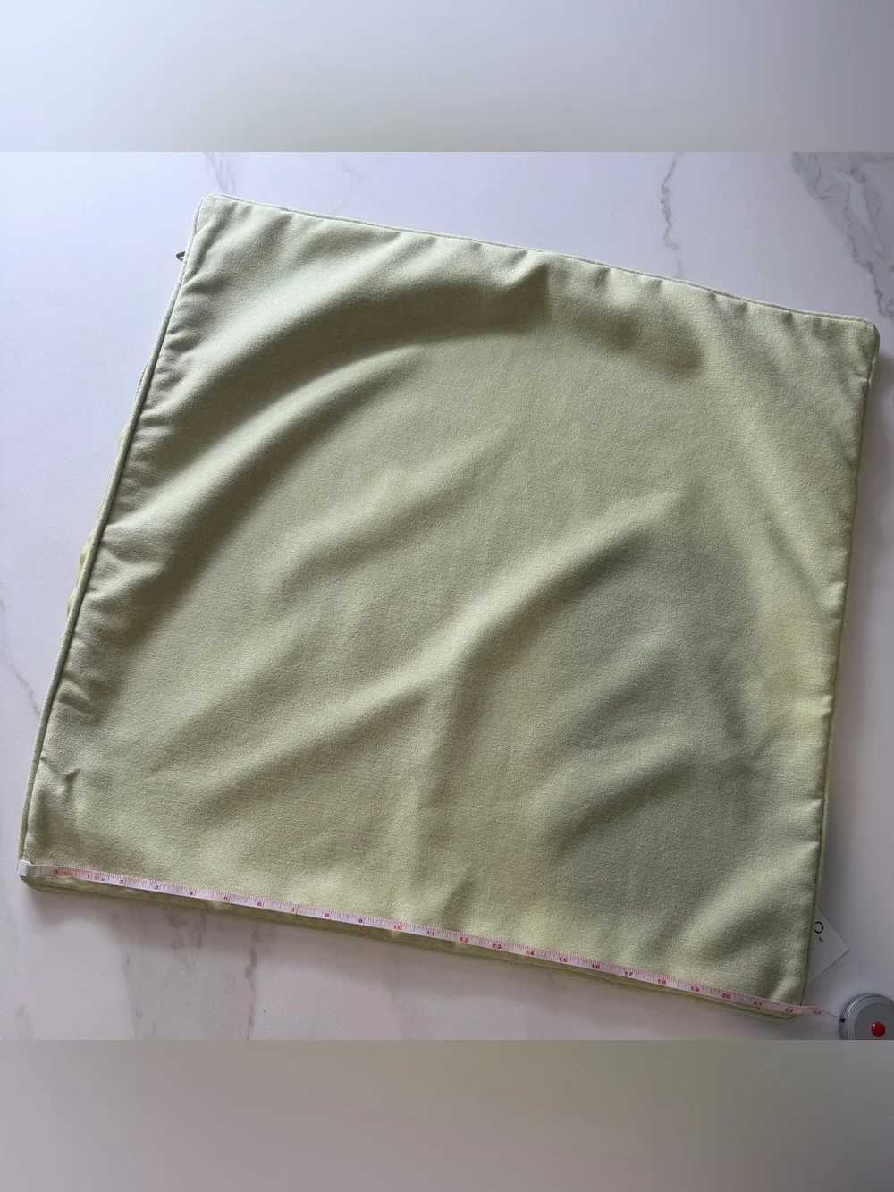 Callisto Home Sage Green Velvet Square Pillow